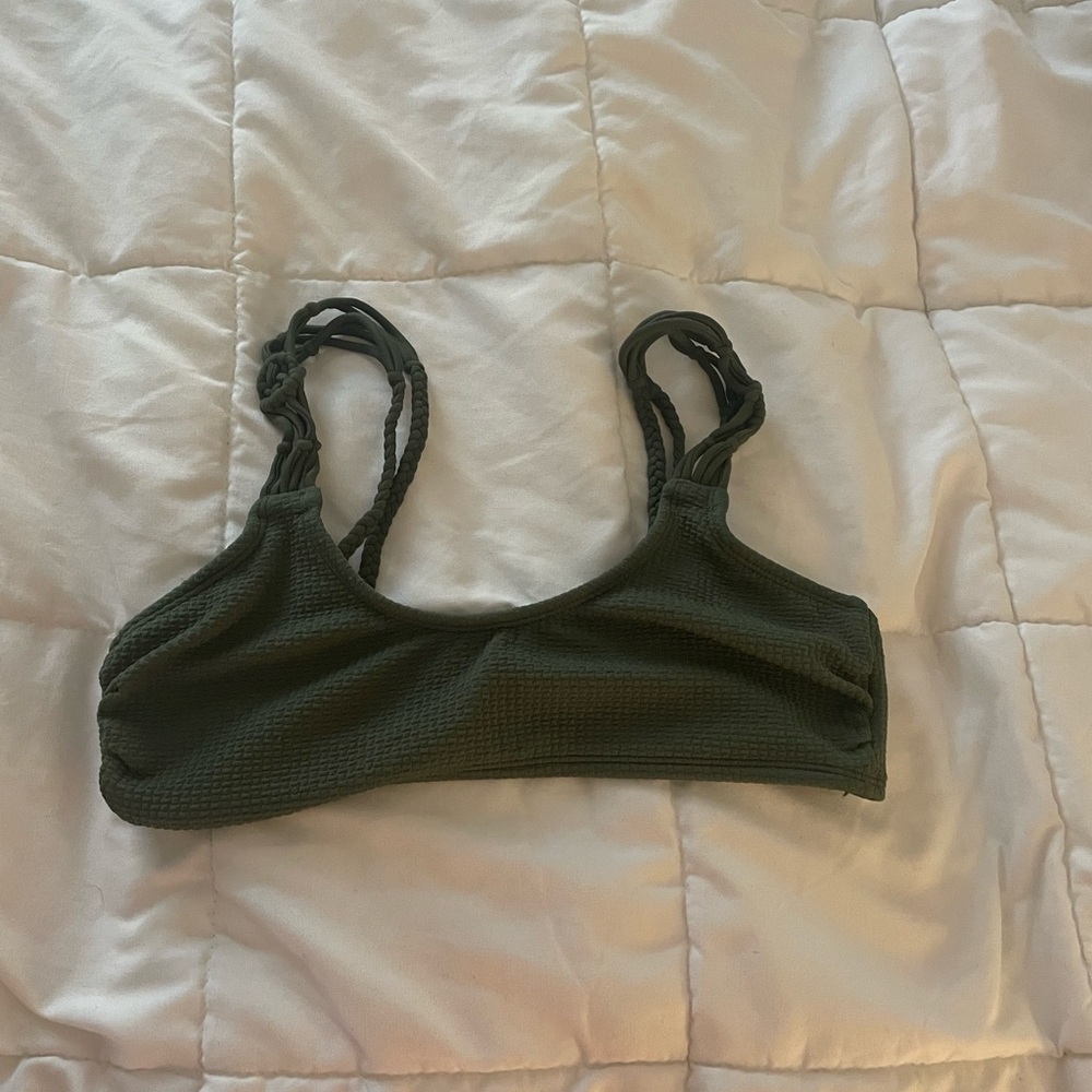 Dark green bathing suit top